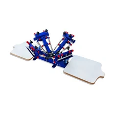 New Micro Registration 4Color 2Station Silk Screen Press Printer PrintingMachine