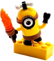 Mega Bloks Serie 3 Minions Figur Nr.7 Kannibale Minions Mit Feuer