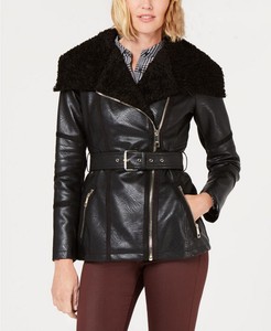 guess faux leather jacket