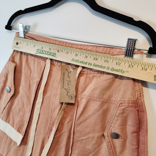 POL NEW Twill Baggy Cargo Pants Guava Pink Orange Grunge Barrel Leg Joggers sz S - Picture 9 of 11