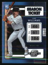 Luke Williams 2022 Contenders Optic #20 RC Baseball Card