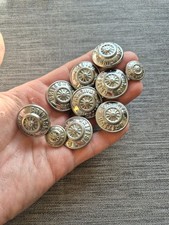 Old British Railway Buttons x10 mixed Railwayana