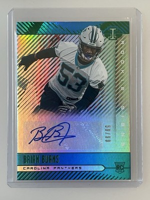 2019 Panini Illusions - Rookie Signs Brian Burns #RS-BRB Green /99 (AU, RC)
