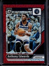 2024-25 Panini Donruss Optic Anthony Edwards Choice Red Prizm #/88 Timberwolves