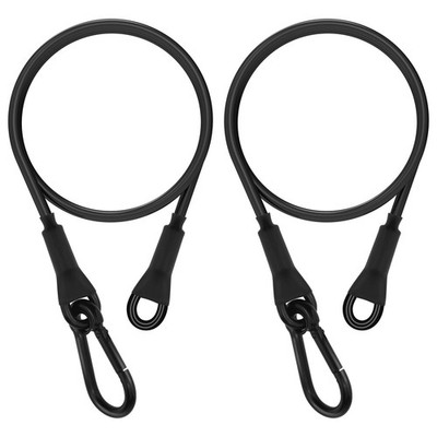 2pack Vinyl Coated Stainless Steel Wire Rope With Carabiner Hook And Looped Ends