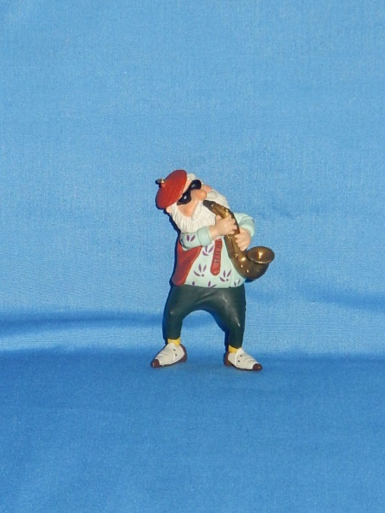Hallmark 1987 St. Louie Nick Saxaphone Santa Christmas Ornament