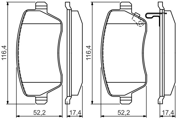 0 986 494 573 Bosch Brake Pad Set, Disc Brake for Nissan
