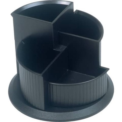 1-42x helit Multiköcher ''the hub line'', 4 Fächer, schwarz, drehbar