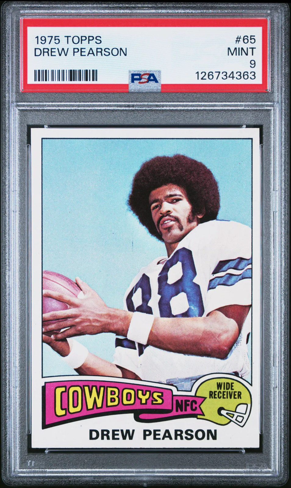 1975 Topps Drew Pearson #65 PSA 9