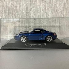 Schuco Porsche Cayman 1/43 Diecast Model Car Blue Official Case Included