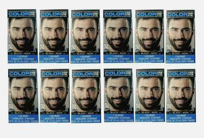Color For Him Mens Black Gel Comb-In Hair Coloring Kits (Free Shipping) 12 Pack