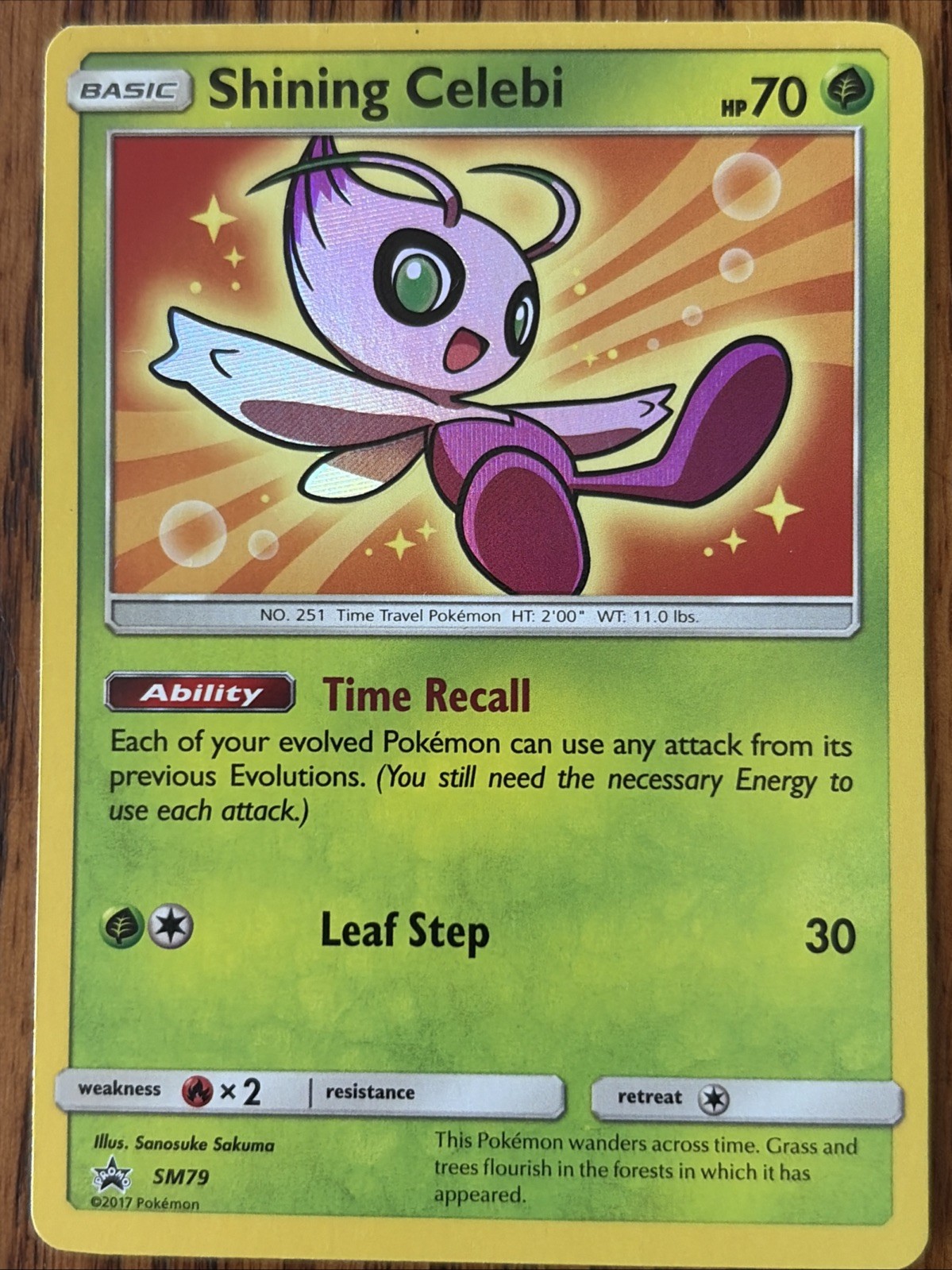 Shining Celebi (SM79/336) SM Black Star Promos Pokemon Card
