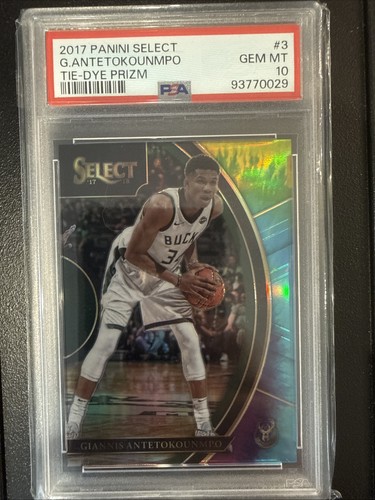 Panini Select 2017 Giannis Antetokounmpo Tie-Dye Prizm /25 #3 PSA 10