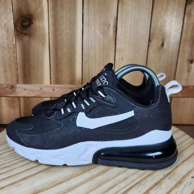 Nike Air Max 270 React Shoes Womens 7.5 Black Mesh Running Sneakers AT6174-004