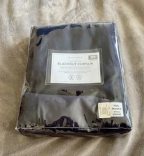 Pottery Barn QUINCY BLACKOUT Curtain, NAVY, 44” X 108", NWT