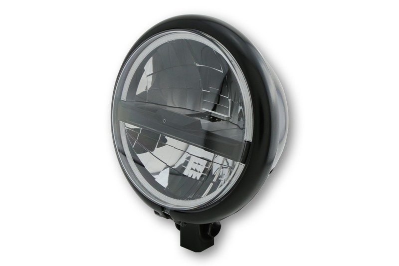 Phare LED HIGHSIDER Pro finition noir mat et design vintage haut de gamme