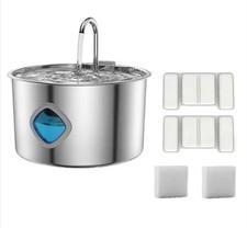 Cat Water Fountain 3.2L Stainless Steel Pet Fountain with 6 Filters
