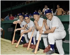 Moose Skowron Mickey Mantle & Yogi Berra  Colorized 8x10 Print-FREE SHIPPING