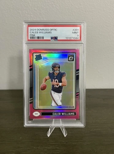 2024 Donruss Optic Caleb Williams Pink Rated Rookie #201 Bears PSA 9