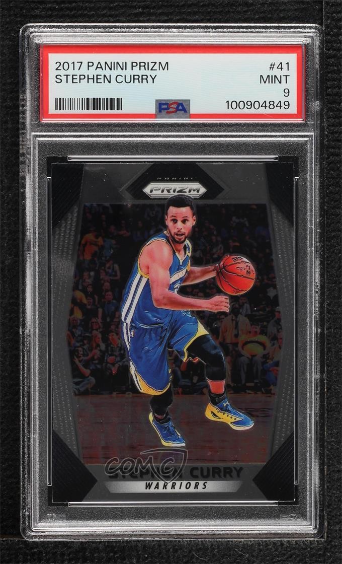 2017-18 Panini Prizm Stephen Curry #41 PSA 9 MINT 14t3