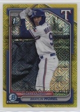 2024 Bowman Chrome Mega Box Yellow Mojo Refractor /75 Braylin Morel 1f5h