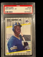 1989 Upper Deck Ken Griffey Jr Rookie Card Psa 10 1989 fleer ken griffey jr PSA 10 Gem Mint
