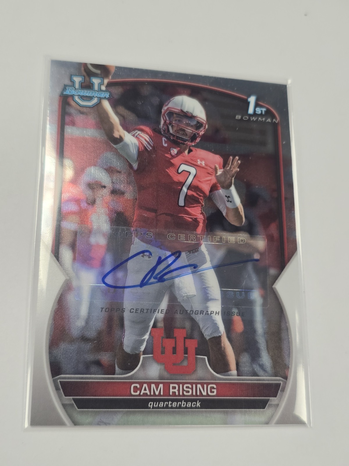 Cam Rising 2022 Bowman Chrome U 1st Bowman Autograph Card #76