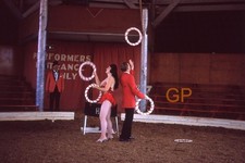 XX122 - bb Old 35mm Slide Photo- Circus Act- Rings- 1963