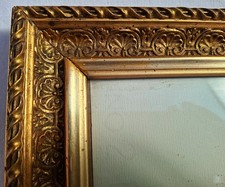 Cornice antica Impero in legno dorato Italia