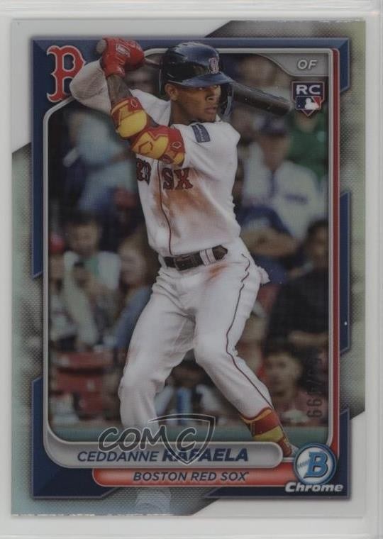 2024 Bowman Chrome Refractor /499 Ceddanne Rafaela #5 Rookie RC 13c1