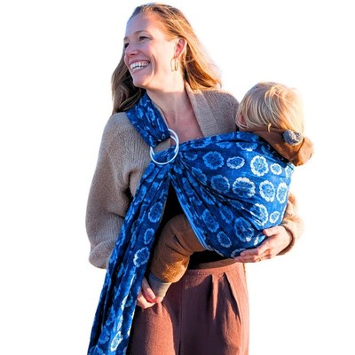 Organic Baby Ring Sling Carrier   Boho Hemp & Eucalyptus Wrap for Newborn to ...