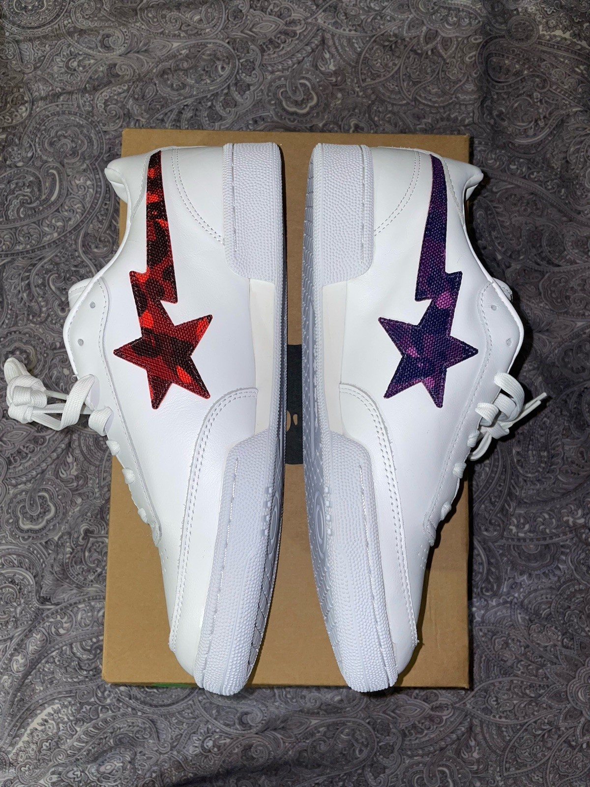 Reebok Club C 85 A Bathing Ape Multi Color 2021 Miami Size 10 image 3
