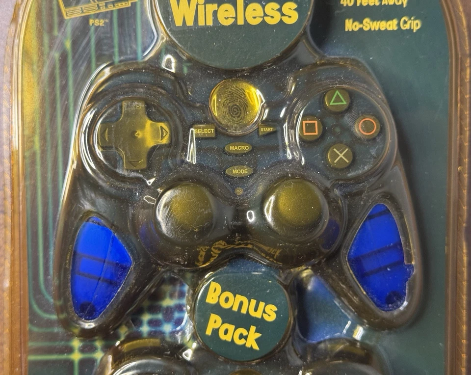 Psyclone Wireless 2 Pack Blue Controllers For PlayStation 2 PS2 Model PSY960 - Image 2 of 4
