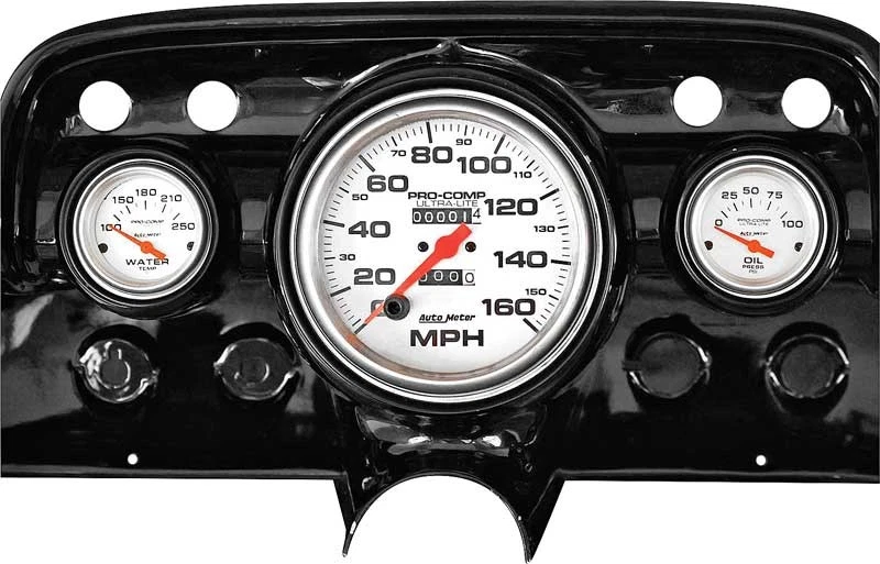 1957 Chevrolet Bel Air One-Fifty Two-Ten; Direct-Fit 3 Gauge Billet Aluminum - Image 2 of 2