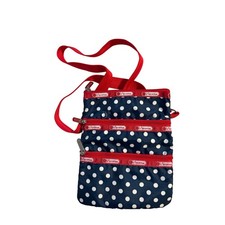 LeSportsac Navy White Polka Dot Nylon Crossbody Bag