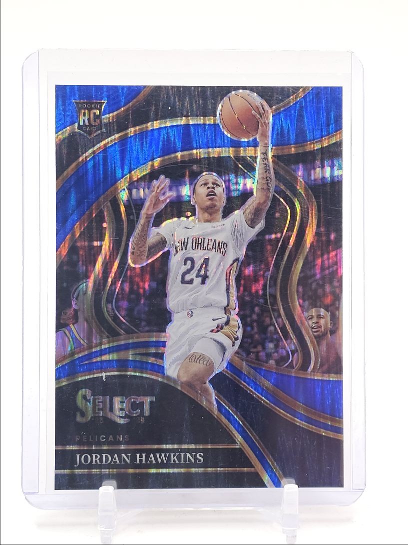 JORDAN HAWKINS 2023-24 SELECT COURTSIDE ROOKIE BLUE FLASH RC /99 Q5379
