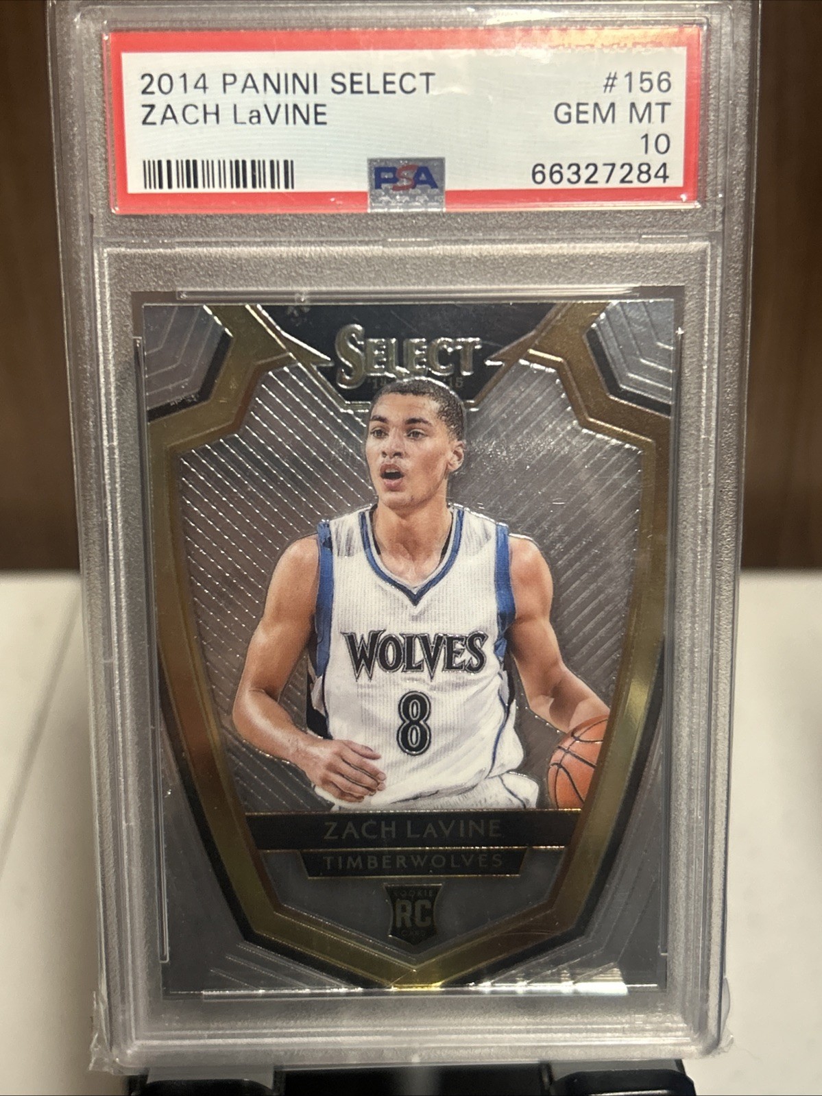 Graded 2014-15 Panini Select Zach LaVine #156 Rookie RC Basketball Card PSA 10