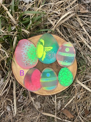 Hand Painted Fabric Eater Eggs
