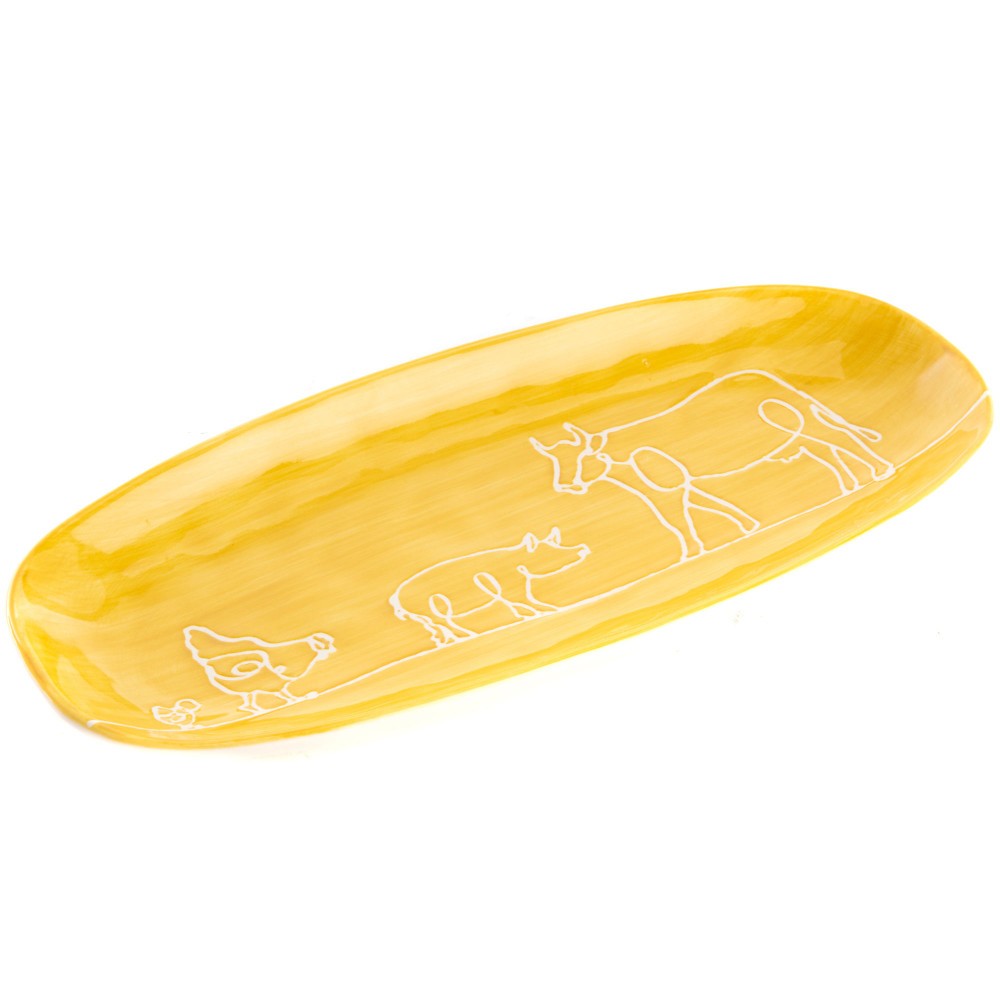 Plat ovale Diane grès vaisselle de service table 30.5 cm