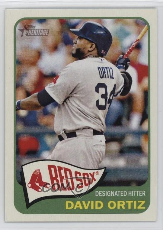 2014 Topps Heritage Action Variation SP David Ortiz #441 HOF 05k6