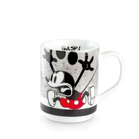 Egan Becher Mickey I Am Grau ML 350, Keramik, Tasse, Kaffeebecher