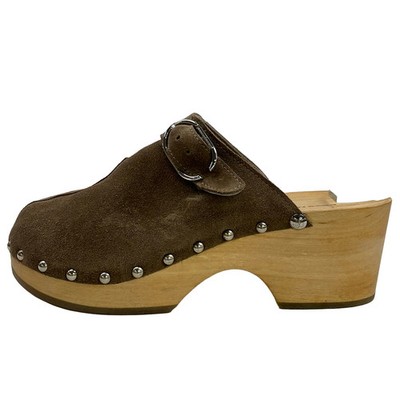 paco rabanne Dark Brown Suede Women's Sandals