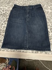 Denim Gap Cotton Straight Knee Length Skirt with Pockets for Women