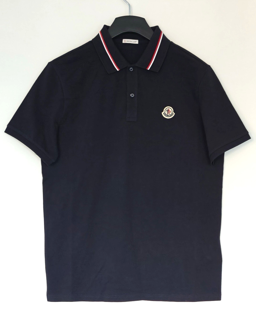 Moncler Polo T-Shirt Navy Blue Collared Size Large 7395G
