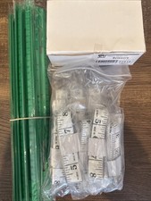 A set of 12 Rulers, 12 Stainless Steel Scissors, 12 Measuring Tapes.