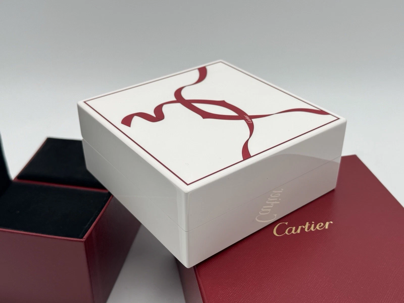 Cartier — CARTIER WHITE LACQUERED WOOD JEWELRY BOX NEW SUPER RARE 100% GENUINE ~$2250