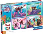 NEW Clementoni Jigsaw Puzzle 4 in 1 Pieces 3+ Ages Super Color Disney Ariel
