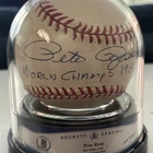 Pete Rose Signed OML Baseball World Champs 1975 Beckett BAS Authenticated Auto