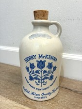 Vintage Henry McKenna Hand Made Kentucky Whiskey Stoneware Jug