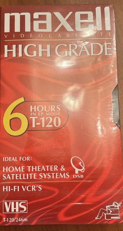 Maxwell High Grade T-120 6 Hour VHS